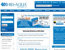 Tablet Screenshot of bel-aqua.com